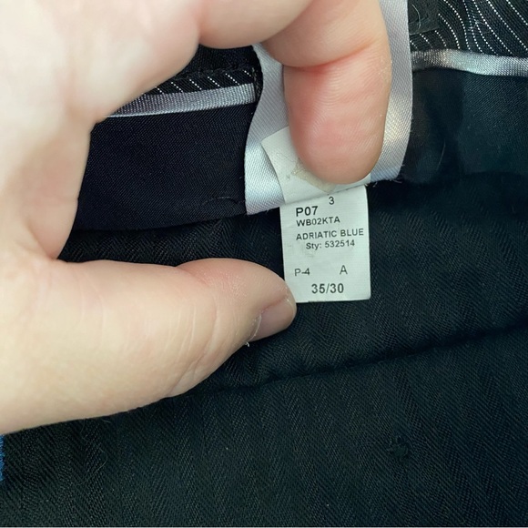 Banana Republic factory slim fit wrinkle resistant texture pant Adriatic Blue - Picture 9 of 9